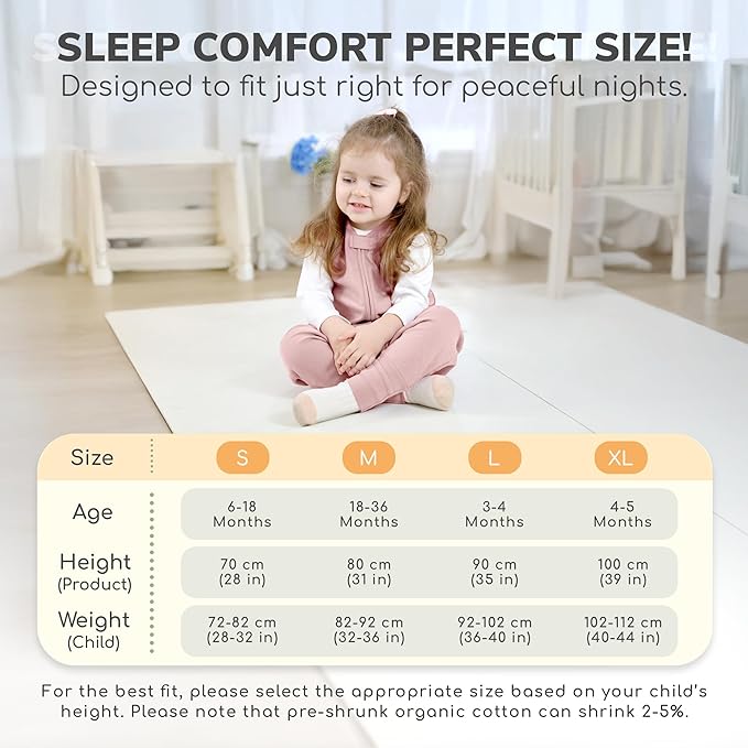 Mama Cheetah Toddler Sleep Sack with Feet in 1.0 Tog Organic Cotton for Boys and Girls, Baby Sleep Bag with Legs and 2-Way Zipper, Early Walker Medium