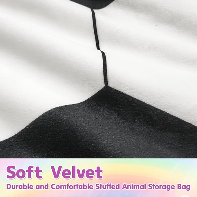 Jorbest Stuffed Animal Storage, Soccer Stuffed Animal Bean Bag Storage, Soccer Bean Bag Chair Cover for Kids, Luxury Velvet Stuffie Seat - Cover ONLY (200 L/52 Gal)