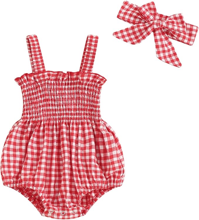 Newborn Baby Girl Bodysuit Sleeveless Halter Frill Romper One-piece Jumpsuit with Headband Summer Clothes Set