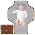 Portable Diaper Changing Pad, Waterproof Baby Changing Mat, Foldable Travel Baby Changing Station, Newborn Essential Baby Shower Registry Gift (Brown-Bee)