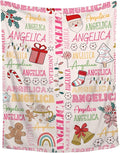 Custom Christmas Blanket | Personalized Holiday Blanket for Boys Girls | Plush Cozy Custom Name Blanket | Christmas Decor Personalized Gifts Name Blanket | 40"x50"-Kids/Throw Size