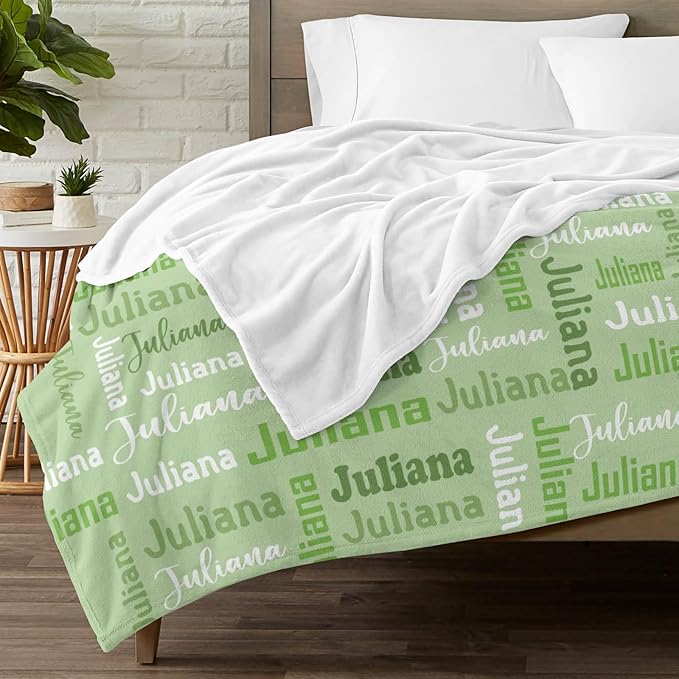 Dr.TOUGH Name Blanket Personalized Blanket for Adult Kids Flannel Customized Personalized Blankets and Throws