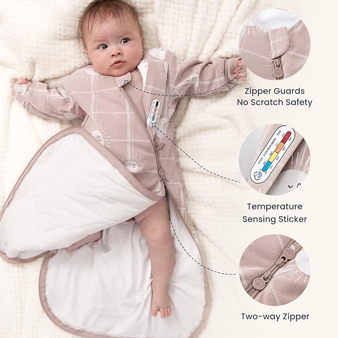 Unisex Sleeping Bag for Babies and Toddlers 1.0 Tog Sleep Sack 18-36 Months, Newborn Sleep Sack, Wearable Blanket Baby, Sleep Sack with Sleeves, Gifts for Baby