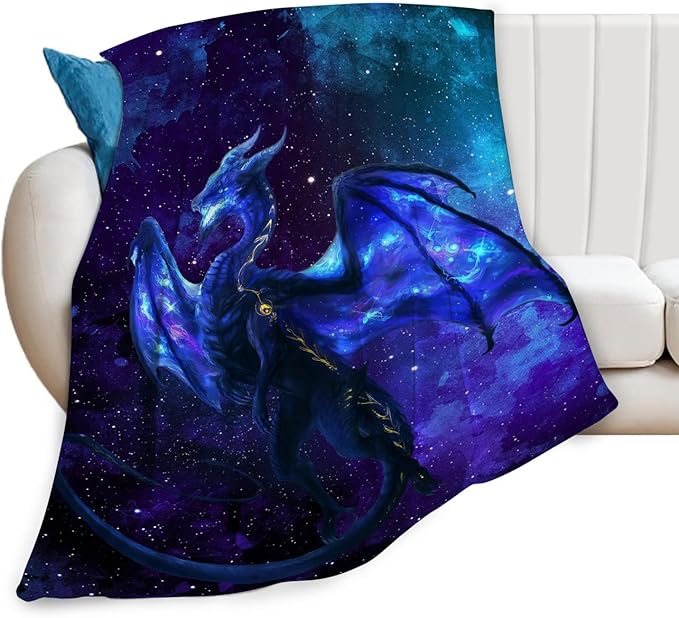 Tijuboni Dragon Throw Blanket Dragon Gifts for Boys Girls Men Women Kids Adults Soft Flannel Fleece Blanket for Couch Sofa Bed Home Decor 50"x60"