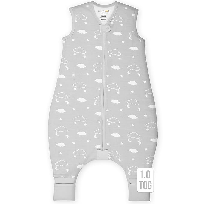 Mama Cheetah Toddler Sleep Sack with Feet, 1.0 TOG Organic Cotton Baby Wearable Blankets with Legs, Baby Sleeping Bag for Walkers, Early Walker 6-18 Month