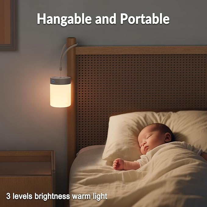 Portable White Noise Machine with Night Light-20 Non-Looping Sleep Sounds, Higher Battery, 5 Color Night Light, Timer & Memory Function for Baby Nursery, Office, Travel