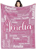 Dr.TOUGH Personalized Blanket for Adult Kids with Name Customized Blankets Personalized Throw Blanket for Christmas Birthday Gifts