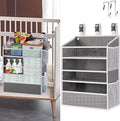 WishJazz XL Hanging Diaper Caddy Organizer for Changing Table, Crib, Playard, Wall & Door, Reinforced Diaper Stacker and Nursery Organizer-Hold 90+Diaper for Newborn Baby Essentials