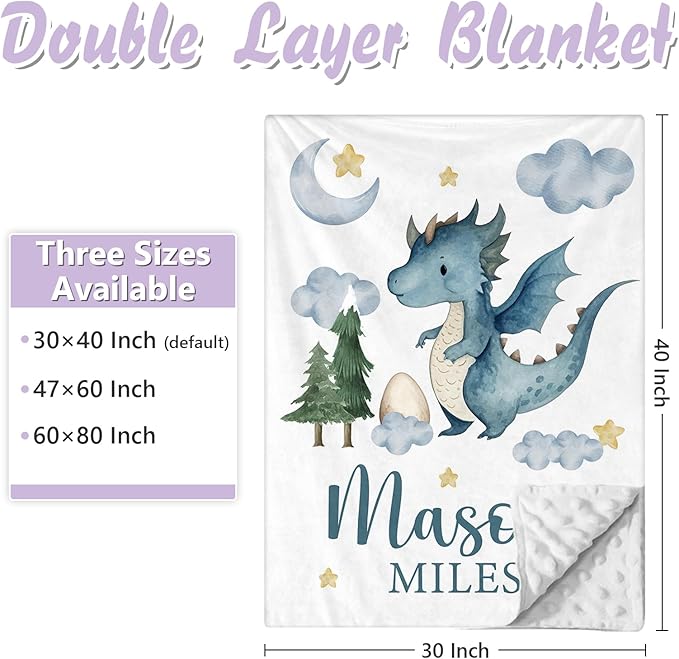 Personalized Baby Crib Bedding Set, 5 Pcs Custom Name Nursery Bedding Set for Girls Boys, Dinosaur Baby Crib Set for Toddlers Infants, Double Layer Bedding Crib Sets Customized Gifts