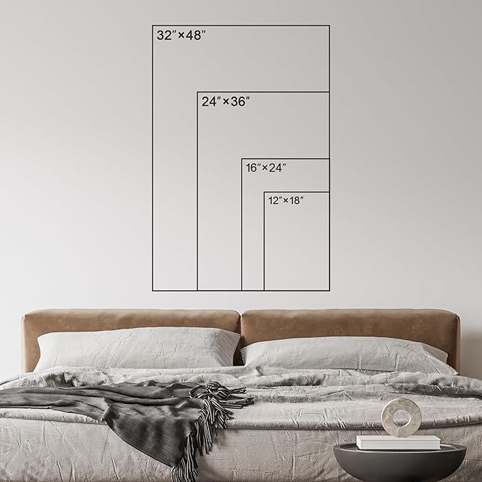 SIGNWIN Canvas Print Wall Art Faded Textured Brown & White Color Blocks Abstract Shapes Illustrations Minimalism Contemporary Nordic Decorative for Living Room, Bedroom, Office - 12"x18"