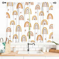 Boho Rainbow Curtains, Kids Girls Baby Cute LovelyRetro Vintage Rainbow Pastel Aesthetic Bohemian Window Curtains for Classroom Bedroom Living Room Nursery Playroom Drapery 2 Panels Set, 55x39 Inch