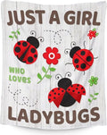 Ladybug Throw Blanket - Cute Girls Gifts for Lady Bug Lovers - 40 x 50 Inches Cute Flannel Throw Blanket Stuff for Couch, Sofa