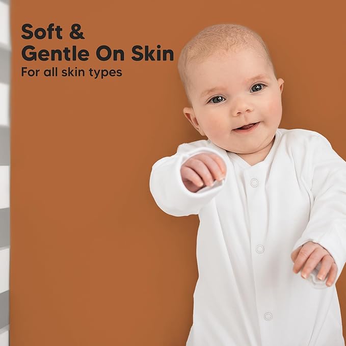 KeaBabies 2-Pack Organic Crib Sheets for Boys, Girls - 52x28 Fitted Crib Mattress Sheet Neutral, Breathable Jersey Cotton Cover for Baby Bed, Toddler Mattress, Soft & Cute Prints (Rust)