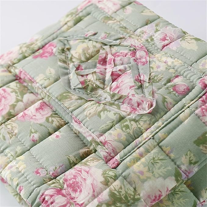 Boho Fabric Storage Basket, Collapsible Floral Laundry Nursery Hamper, Portable Folding Organizer Bin for Home Office Picnic Clothes Toys Books Sundries Storage (Floral 3)