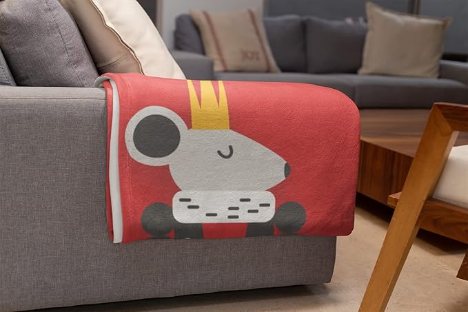 Nutcracker Christmas Throw | Soft Fleece Plush Sofa Blanket | Customized Holiday Bedding | Home Decor | Nutcracker Figures | Fuzzy Red Couch Throw (Fleece 30x40)