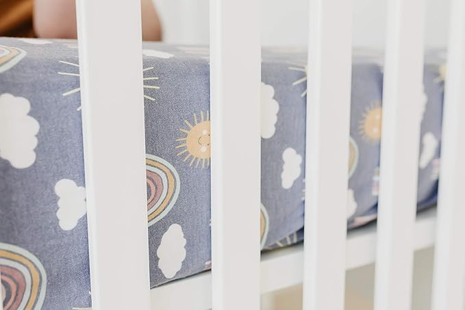Copper Pearl Premium Knit Baby Crib Sheets for Standard Mattresses, Breathable and Soft, Fitted Crib Sheets for Boys and Girls, Hope