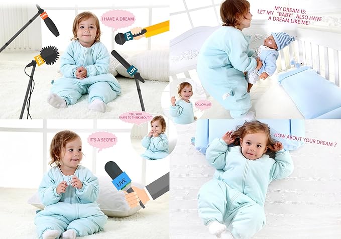 RESTCLOUD Baby Sleep Bag with Feet Winter, Wearable Blanket with Legs, Sack for Toddler Thicken 2.5 TOG (Pink, 2T-4T Year)
