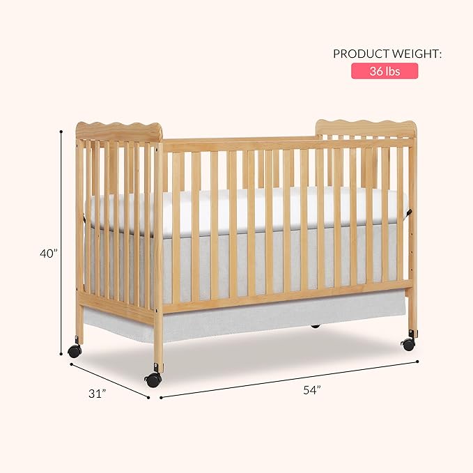 Dream On Me Carson Classic 3-in-1 Convertible Crib in Natural