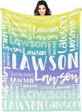Dr.TOUGH Personalized Blankets with Name Customized Baby Blankets for Girls Boys Adults Monogrammed Blankets and Throws Christmas Birthday Mothers Valentines Day Gift (Z-Colorful 03, 30''×40'')