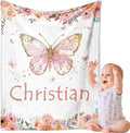 Ships Next Day, Personalized Baby Blankets, Custom Baby Blanket with Name for Girls,Gift for Chrismas Birthday Memorial Day, Customized Flannel Blanket for Kids Adults 30"X40"