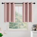 NICETOWN Blush Pink Room Darkening Curtains 36 Inches Long 2 Panels for Girls Room, Bedroom, Nursery Thermal Insulated Blackout Drapes Solid Grommet Noise Reducing Window Curtains, W40