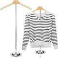 Soaoo Flexible Shoulder Stand Adjustable T Shirt Display Beige Coat Hanger Stand Portable Hanging Clothing Display Rack Garment Coat Holder for Retail Vendor, Height 16-27.9 Inch(1 Pcs)