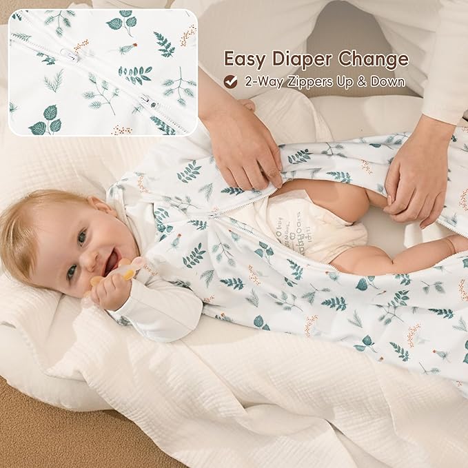 david's kids 3 Pack Warm Micro Fleece Baby Sleep Sack 18-24 Months, Soft Baby Wearable Blankets with 2-Way Zipper, Comfy Winter Sleeping Bags for Toddler Boys Girls, X-Large Size, Animal Forest