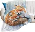 Tijuboni Fox Throw Blanket Fox Gifts for Girls Boys Women Men Kids Adults Soft Flannel Fleece Blanket for Couch Sofa Bed Home Decor 50"x60"