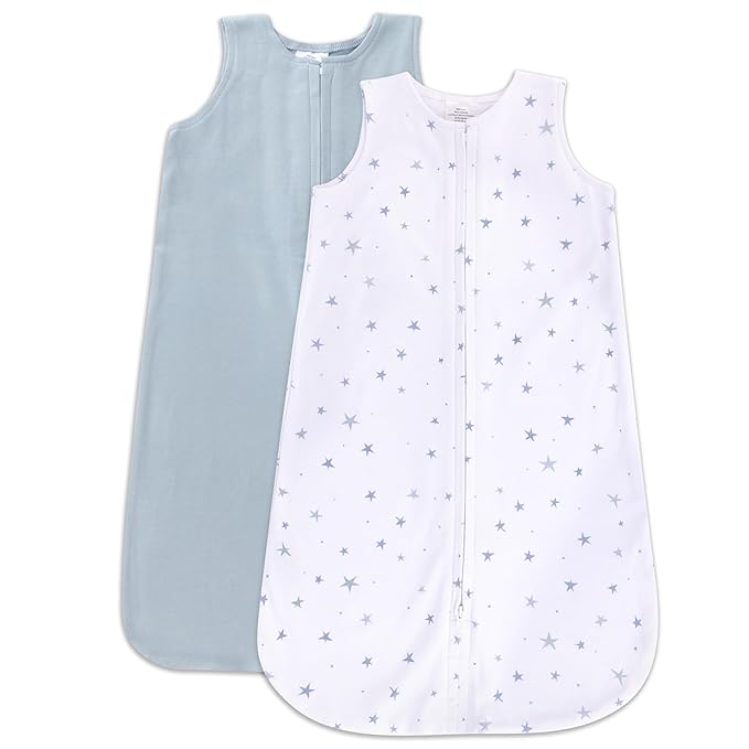 Baby Wearable Blanket - Baby Sleep Sack 100% Interlock Knit Cotton - Sleep Sack 12-18 Months - Comfy Soft Lightweight, 2-Pack Set