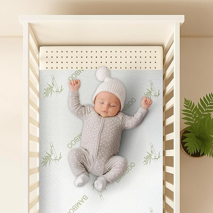 ORGANIC TEXTILES Organic Baby Mattress Topper with Rayon Derived Bamboo Cover - GOLS/GOTS Certified - Breathable - 3" Mini Sleeper (31"x18")