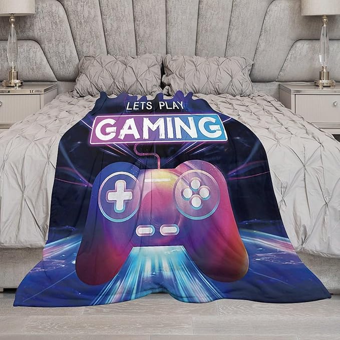 Game Blanket Game Gifts for Girls Boys Woman Kids Play Game Lover Throw Blankets Soft Blanket Warm Fleece Flannel Plush Blankets for Bed Sofa Couch 50"x60"