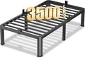 12 Inch Twin Heavy Duty 3500 lbs Bed Frame with Round-Corner Legs & Anti-Squeak Design – Quick Assembly Metal Platform, No Box Spring Needed