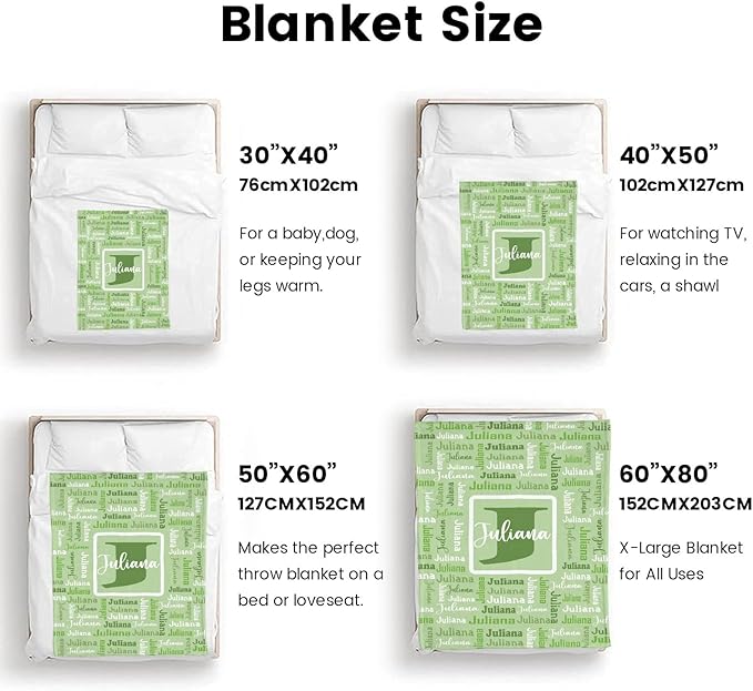 Dr.TOUGH Name Blanket Personalized Blanket for Adult Kids Flannel Customized Personalized Blankets and Throws