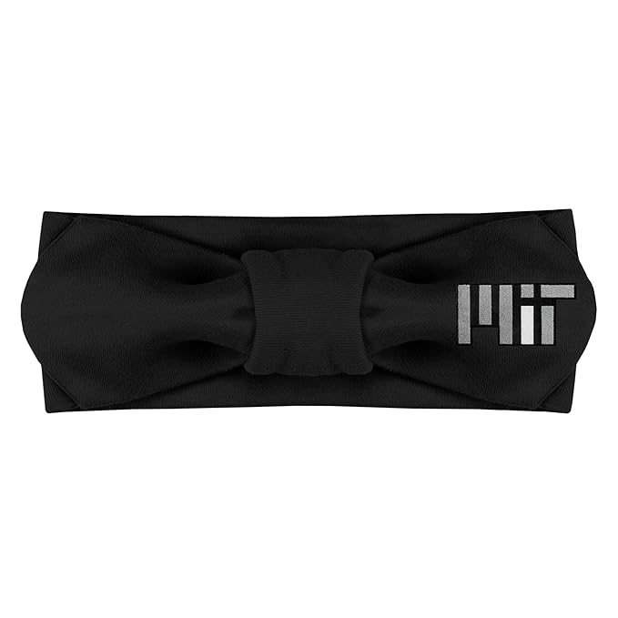 Creative Knitwear MIT Engineers Infant Girls Black Solid Hair Knot Headband Embroidered Logo - Size Newborn - 4T