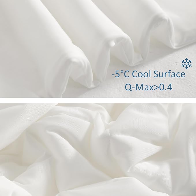 NTBAY Cooling Blanket King, 104x90 Inches - Lightweight Summer Bed Blanket for Hot Sleepers, Japanese Double-Sided Q-Max 0.45 Cooling Fabric, White