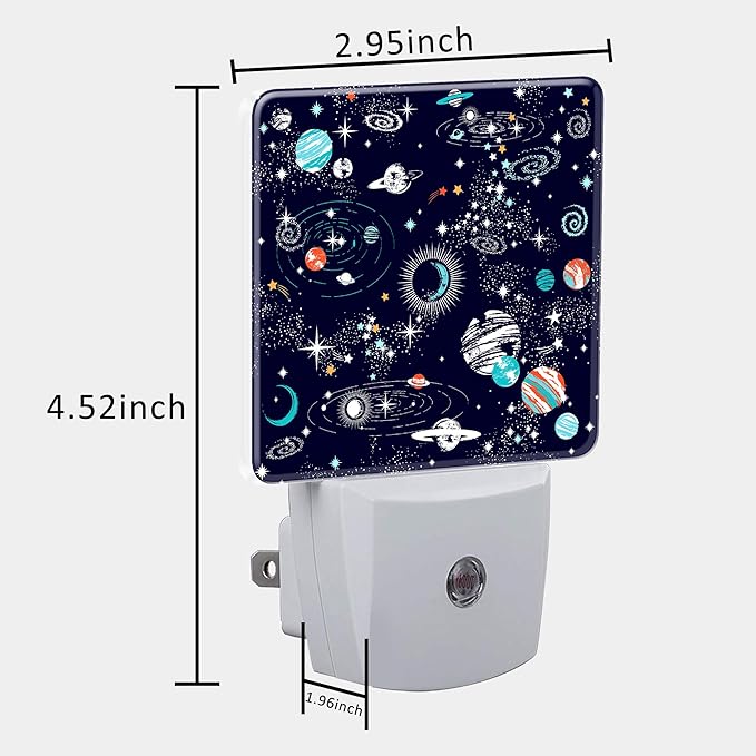 Night Light for Kids Girls Boys, Space Galaxy Constellation LED Night Light Plug into Wall with Dusk to Dawn Sensor for Room Decor, Hallway, Kitchen, Bathroom, Nursery, Stairs