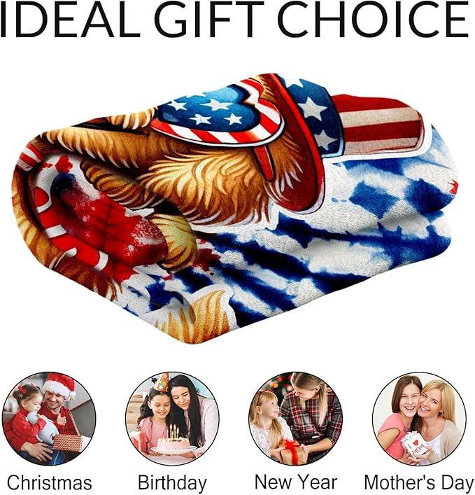 Personalized Blanket for Girls - 50" x 60" Inches Cute Dog Blankets for Teens - Golden Retriever Cozy Plush Throw for Sofa, Home