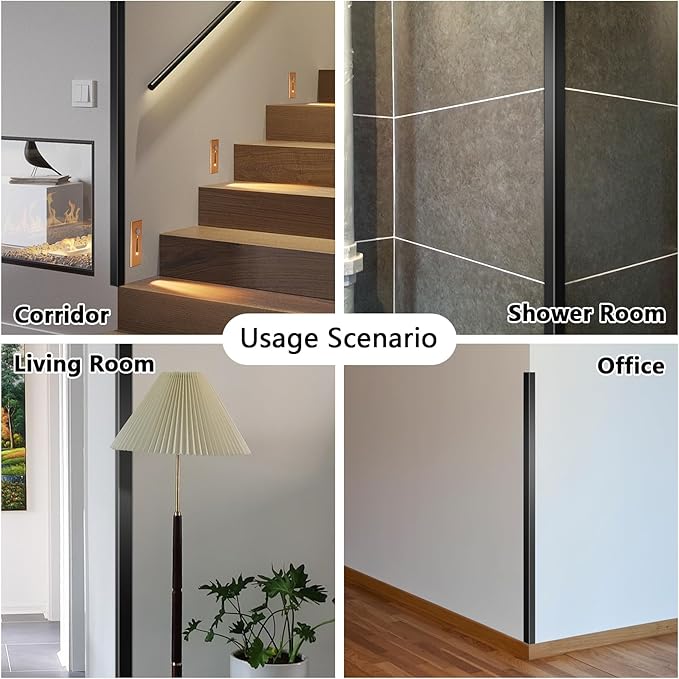 Aluminum Alloy Black Corner Guards Black Wall Corner Protector Wall Corner Protectors with 90° Angle, L Shaped Metal Protectors Guards 19Ga / 0.7mm Thickness (2x2x48 Inch * 10PCS)