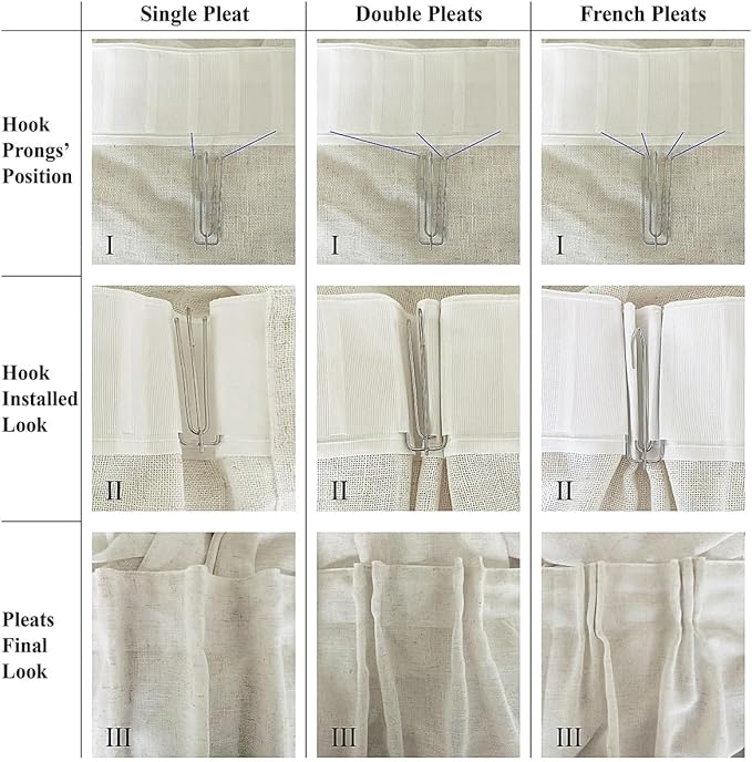 Sage Green Linen Look Sheer Curtains 108 Inches Long 2 Panels, Rustic Textured Light Filtering Drapes, Elegant Window Decor, Floor to Ceiling Pinch Pleat Curtain with Hooks