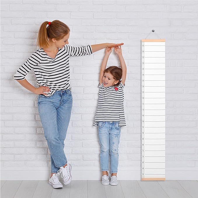 Removable Hanging Height Ruler Growth Chart for Wall Decor Oversize Measurement Chart for Tracking Development and Growth Recording