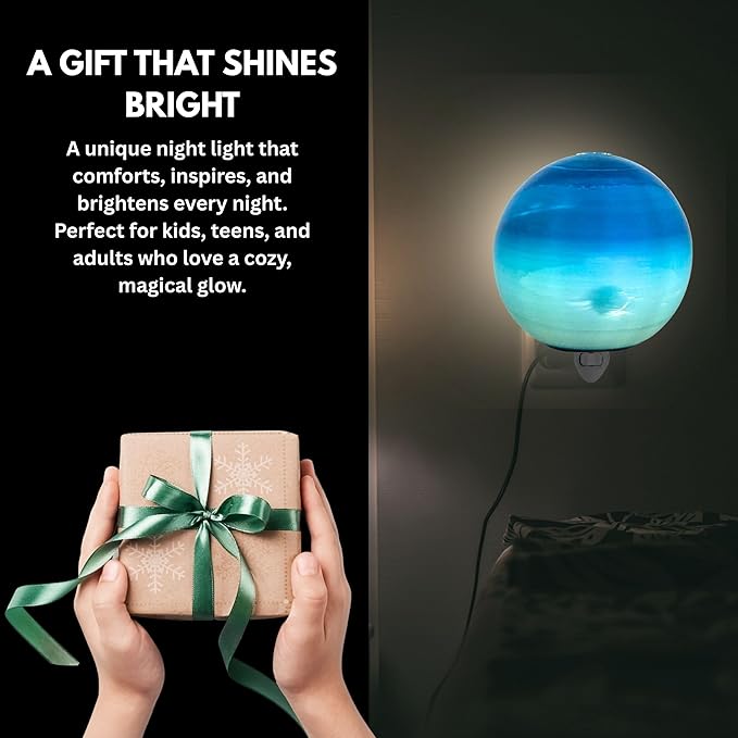 Neptune Night Lights | 6" Neptune Night Lamp LED Light | 3D Solar System NightLight, Planet Home Décor, Space Nursery, Kids Room, Space Gift, Birthday Gifts, Bedroom Decorations
