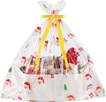 OIAHOMY Woven Basket, Gift Basket Empty with Gift Bags and Ribbons, Rope Baskets for Baby Showers, Storage Baskets with Handles for Nursery, Pet Toy Organizer - Christmas White