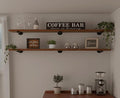 IEO Floating Shelves for Wall Shelf 60 inches Long 9.84" Extra Width Farmhouse Bathroom Decor Bedroom Kitchen Shelves Living Room Wall Mounted Set of 2, Rustic Brown Soild Wood