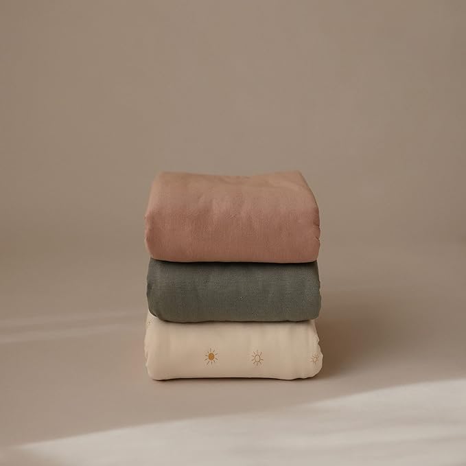 mushie Stretchy Baby Swaddle Blanket | Extra Soft & Snug Fit | 47"x47" (Dried Thyme)
