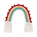 Little Love by NoJo Rainbow Tapestry Red, Pink, Yellow, Blue and White Yarn Wall Décor
