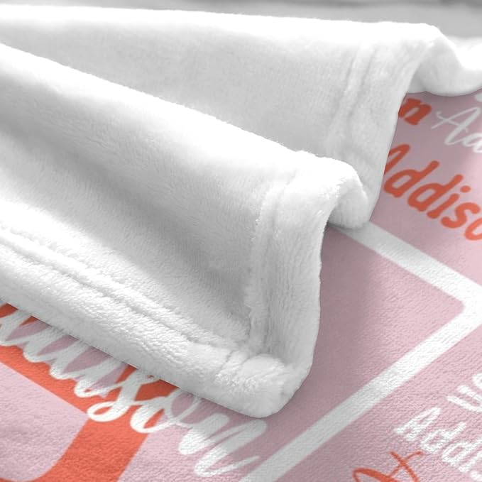 Dr.TOUGH Name Blanket Personalized Blanket for Adult Kids Flannel Customized Personalized Blankets and Throws