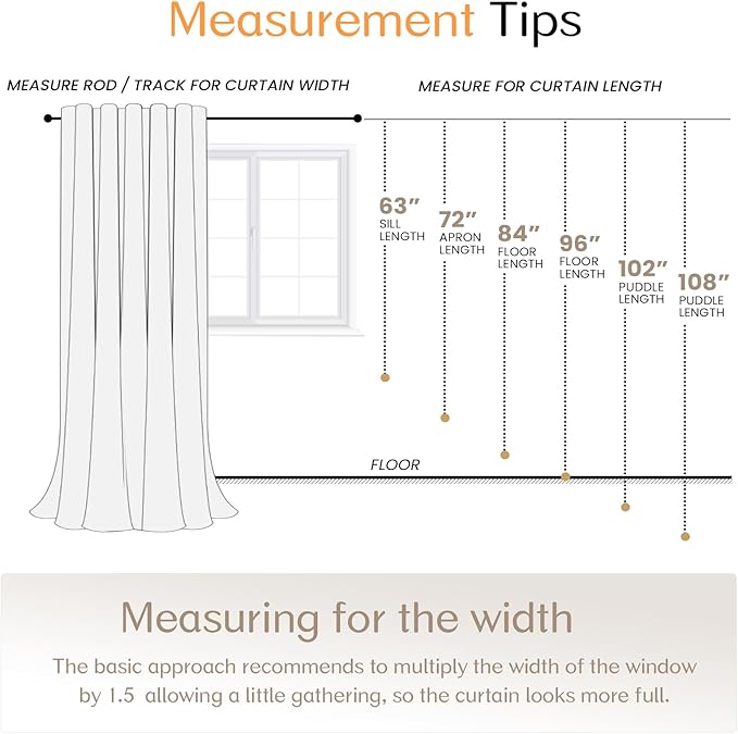 Dreaming Casa Ivory Sheer Curtains 204 Inches Long, Rod Pocket & Back Tab Light Filtering Textured Sheers for Living Room Bedroom, 2 Panels, Each 52" W x 204" L