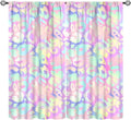 Colorful Leopard Curtains, Cheetah Safari Modern Rainbow Leopard Design Window Curtains for Bedroom Living Room Boys Kids Room 63" W X 63" L