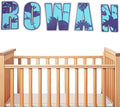 Personalized Wooden Name Sign - Custom Baby Name Signs for Nursery & Kids Room, Baby Announcement Sign, Wall Name Signs Personalized, Round Wooden Letters for Nursery Decor (3D Dinosaur)