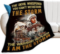 Tijuboni Native American Throw Blanket Indian Wolf Eagle Gifts for Women Men Girls Boys Kids Adults Soft Flannel Fleece Blanket for Couch Sofa Bed Home Decor 60"x80"